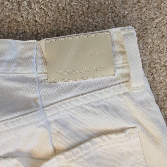 Citizens of Humanity Women's Horseshoe Barrel Leg Jeans Size 30 White Button Fly - Picture 8 of 12